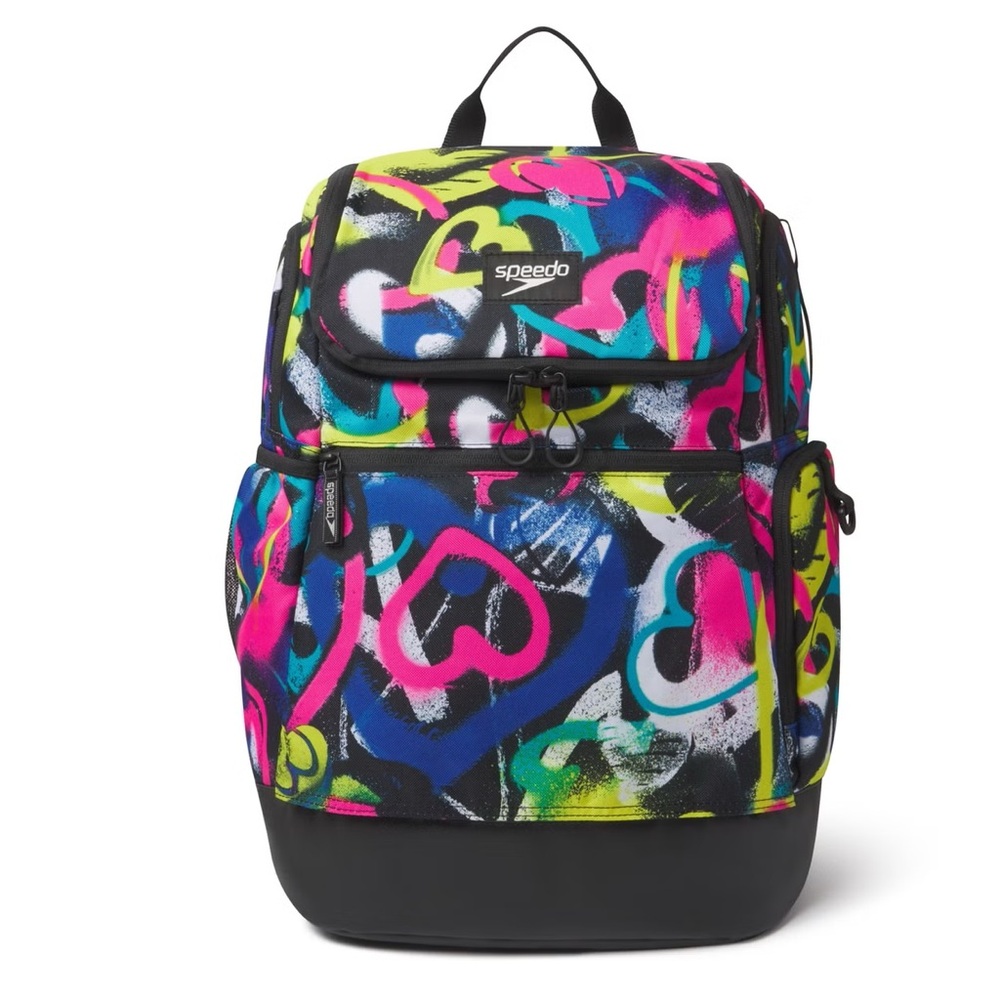 Speedo Swim Printed Teamster Backpack 2.0 35L US Team Tie Dye Hearts Print